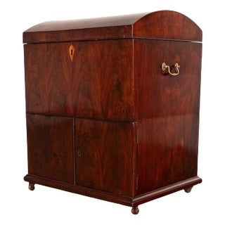 Antique Georgian George III Mahogany Domed Top Wine Liquor Cellarette Cabinet Box 1780 For Sale