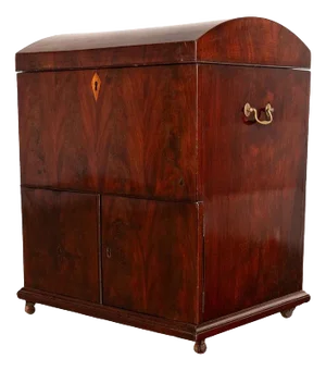 Antique Georgian George III Mahogany Domed Top Wine Liquor Cellarette Cabinet Box 1780