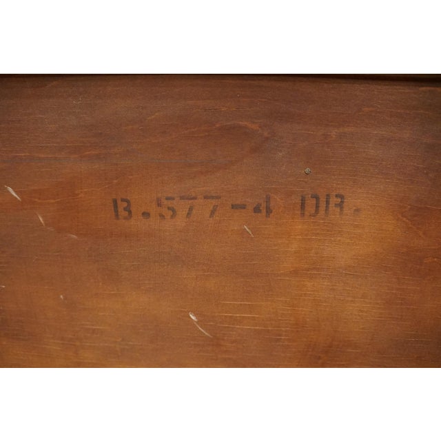 Vintage Antique Solid Mahogany Traditional American Federal Style 47" Chest of Drawers W. Tilt Mirror 577-4 For Sale - Image 12 of 12