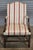 Store Item: Hickory Chair Federal Style Mahogany Lolling Chair Silk Striped Fabric Description: High End Hickory Chair...