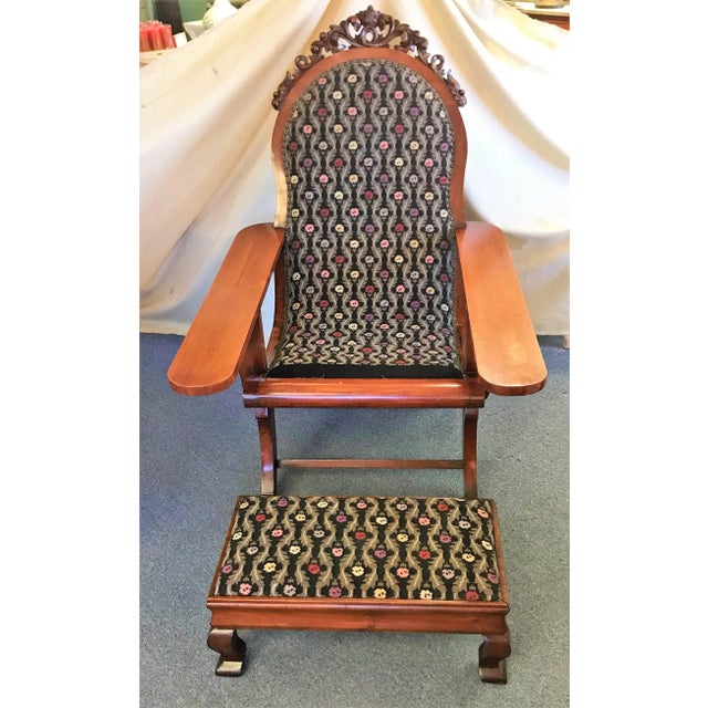 Wow! This chair and footstool set from the 1940's tell such a story! You can just picture man and wife working on this...