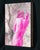 The artwork presents a figure in a striking pose, rendered in a blend of graphite and vibrant pink acrylic, which creates...