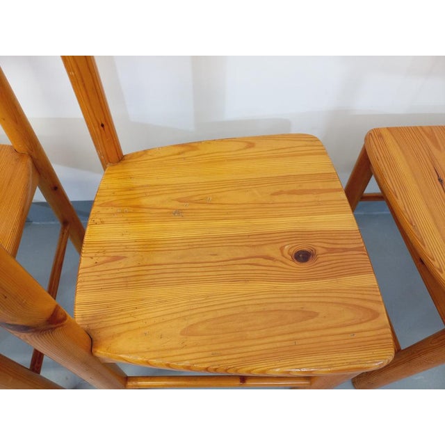 Round Dining Table & Chairs in Pine, 1970s, Set of 5 For Sale - Image 3 of 18