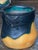 1920s Louis Dage and Eugene Val French Art Deco Ceramic Pottery - Set of 2 Pieces, Platter and Cup, Famous Egg Yolk Glaze For Sale In Houston - Image 6 of 13