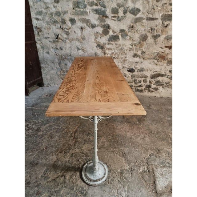 Ivory Antique French Bistro Table Dining Table, 1900s For Sale - Image 8 of 17