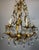 Mid-Century Modern Vintage Italian Gilt Tole Mid-Century Modern Chandlier For Sale - Image 3 of 15