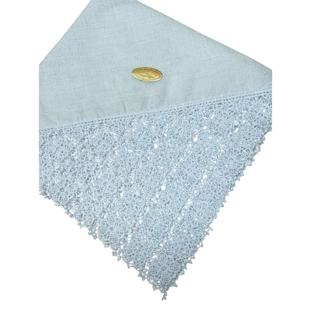 Mid 20th Century Austrian Lace and Linen Handkerchief-a Pair For Sale - Image 5 of 11