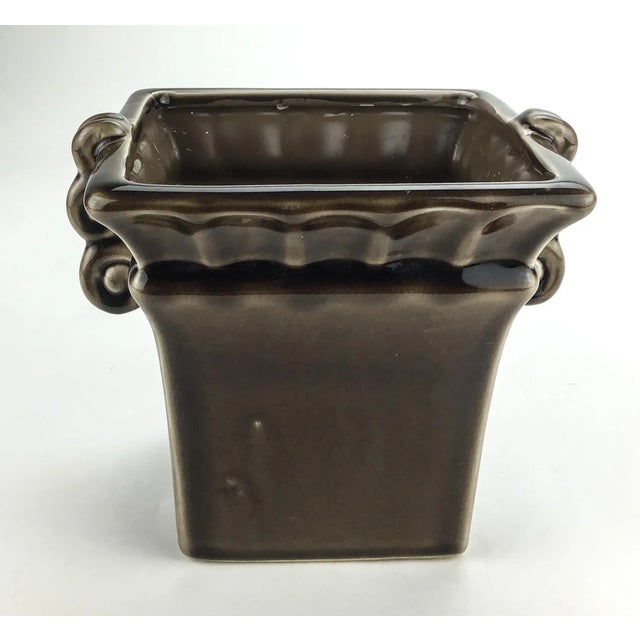 Vintage Hand Fired Glazed Artisan Planter For Sale - Image 4 of 7