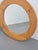 Vintage pine wood round mirror Scandinavian '70s retro scandanavian modern mirror mid century vintage mirror with pinewood...