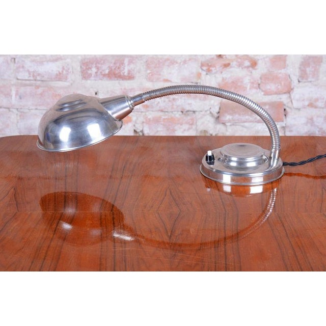Bauhaus Czech Bauhaus Table Lamp in Chromed Steel and Aluminium by J. Vorel, 1930s For Sale - Image 3 of 14