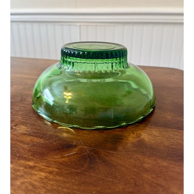 Mid 20th Century E. O. Brody Emerald Green Scalloped Rim Bowl For Sale - Image 12 of 12