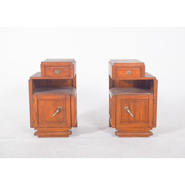 Art Deco Portuguese Bedside Tables, 1920, Set of 2 For Sale - Image 10 of 13