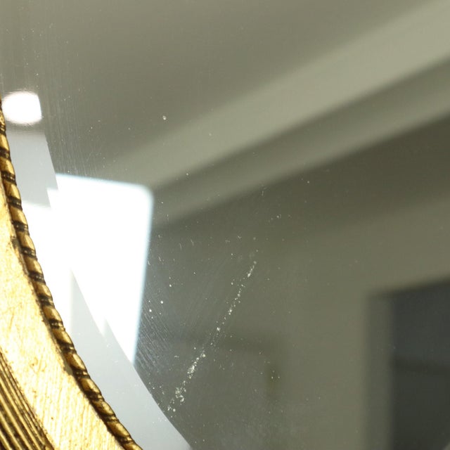 Italian Crested Mirror in Gold-Colored Resin, 1960s For Sale - Image 17 of 18