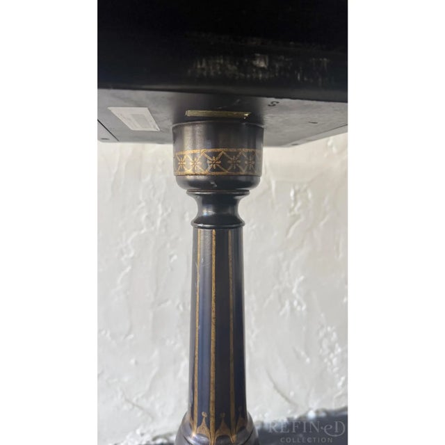 Maitland-Smith Hand-Painted Chinoiserie Tilt-Top Table, Philippines For Sale In Boston - Image 6 of 13