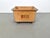 Brown Large Wooden Chest on Casters with Metal-Reinforced Corners, 1960s For Sale - Image 8 of 9