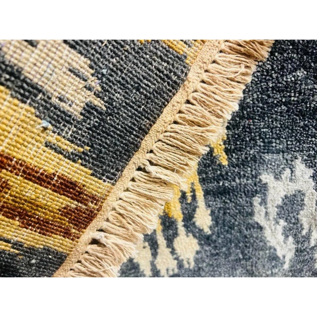 2020s Light Green Ikat Design Rug For Sale - Image 12 of 13