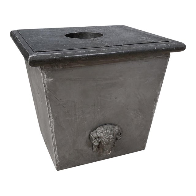French Lead and Zinc Ram’s Head Garden Planter, Circa 1920 For Sale