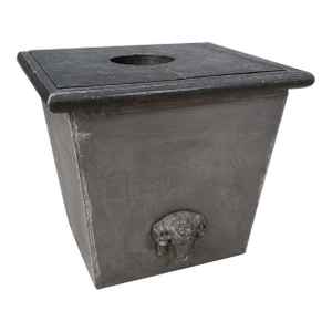 French Lead and Zinc Ram’s Head Garden Planter, Circa 1920