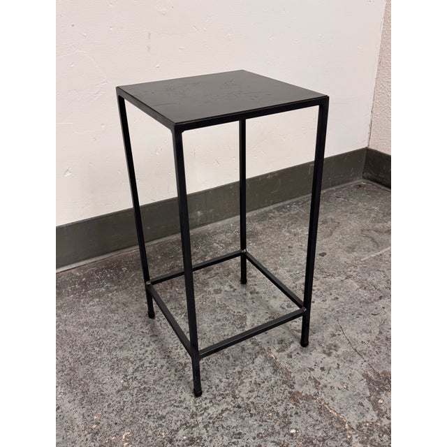 Industrial Room & Board Slim Side Table, Black For Sale - Image 3 of 12