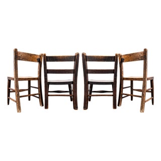 English Children's Chapel Chair from Harlequin, 1940s, Set of 4 For Sale