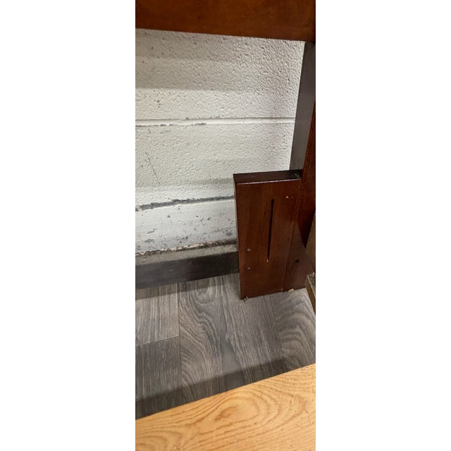 Vintage Queen or Full Size Convertible Low Poster Pediment Bed For Sale - Image 9 of 9