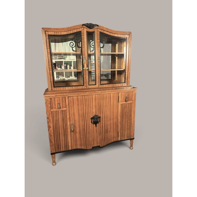 De Coene Frères Vollständiges b.l.m. Zebrano Speisezimmer, Kortrijk 1927, 1920s, Set of 7 For Sale - Image 3 of 18