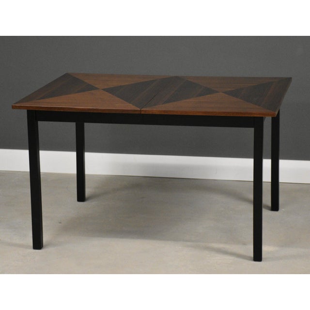 Mid-Century Modern 1960s Refinished 86” Walnut Dining Table For Sale - Image 3 of 10