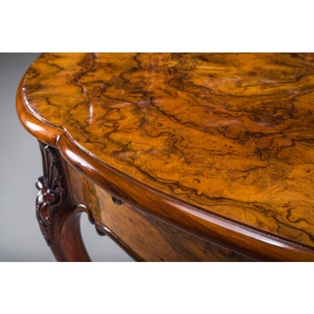 Antique Louis Philippe Walnut Vanity Desk, 1860 For Sale - Image 3 of 18