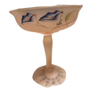 Tiffin Vintage Pink Satin Glass For Sale