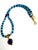 Metal Artisan Handcrafted Lapis Lazuli Pendant Necklace in Blue Chalcedony and Golden Hematite For Sale - Image 7 of 15