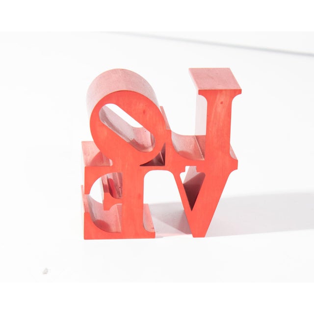 2010s Robert Indiana Red Love Paperweight For Sale - Image 5 of 10