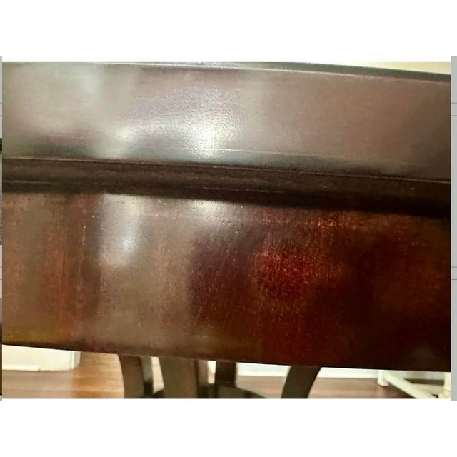 Wood Mahogany Round Dining Table For Sale - Image 7 of 12
