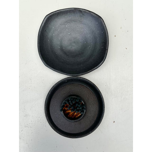 Ceramic Vintage Original Studio Pottery Match Strike Set For Sale - Image 7 of 12