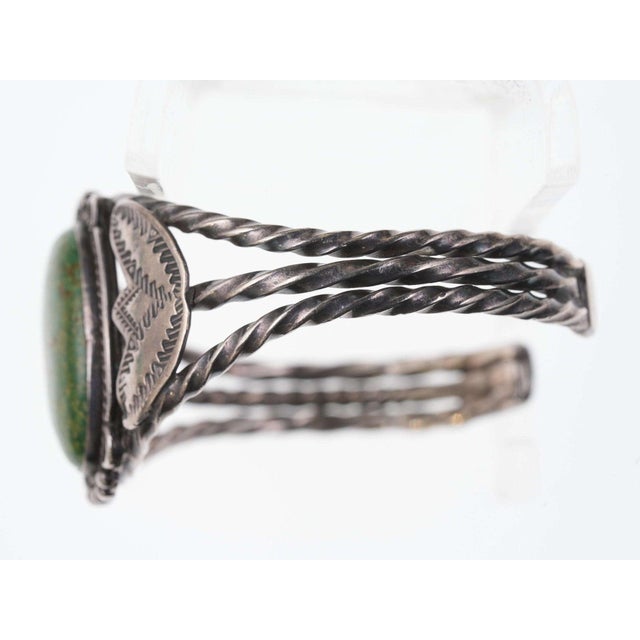 Vintage Navajo Sterling/turquoise Cuff Bracelet For Sale - Image 4 of 10