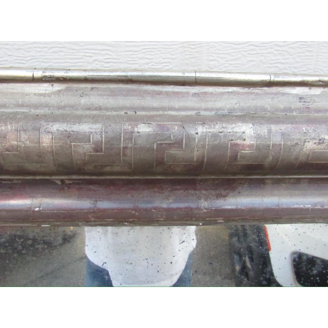 Louis Philippe Antique French Louis Philippe Silver Gilt Mirror For Sale - Image 4 of 16