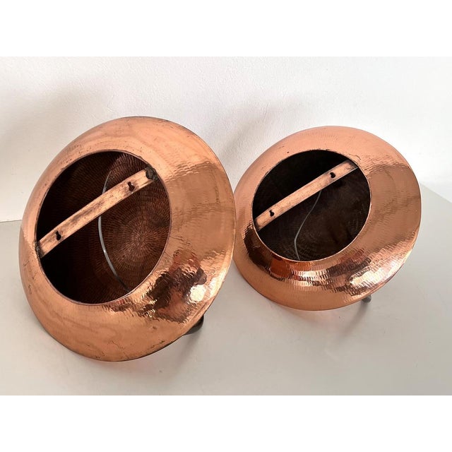 Italian Wall Sconces in Copper and Black Perforated Metal, 1970s, Set of 2 For Sale - Image 12 of 17