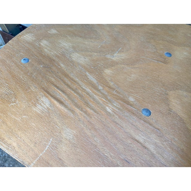 Brown Industrial Architect Swivel Chair, 1950 For Sale - Image 8 of 13