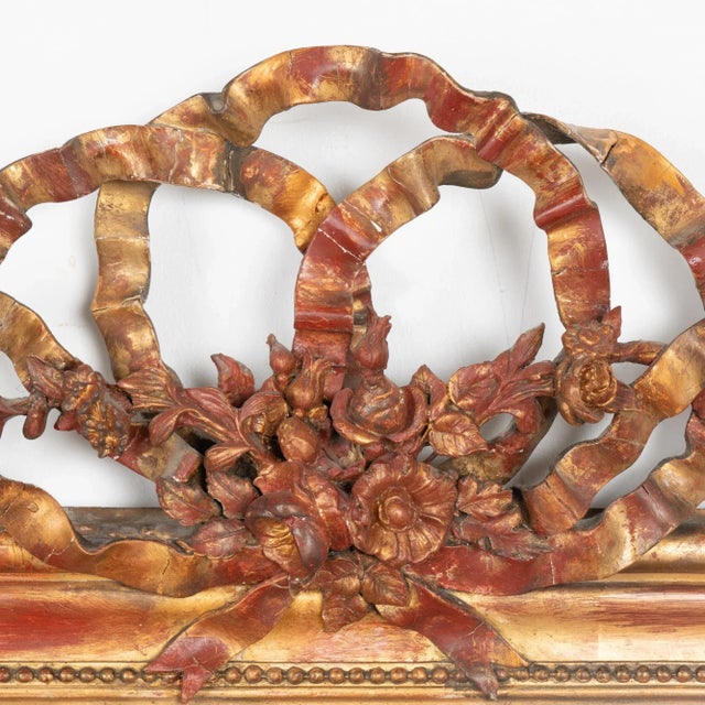 Tall Gold Gilt Mirror, Denmark Circa 1820-40 For Sale - Image 4 of 10