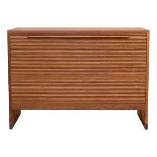 Mid-Century Danish Oak Tambour Cabinet by Hans J. Wegner for Ry Møbler, 1950s For Sale