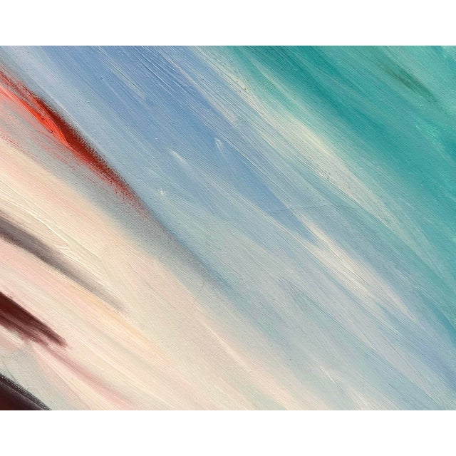 1989 Signed Abstract Oil on Canvas Painting by Laurie Zagon For Sale In Indianapolis - Image 6 of 10