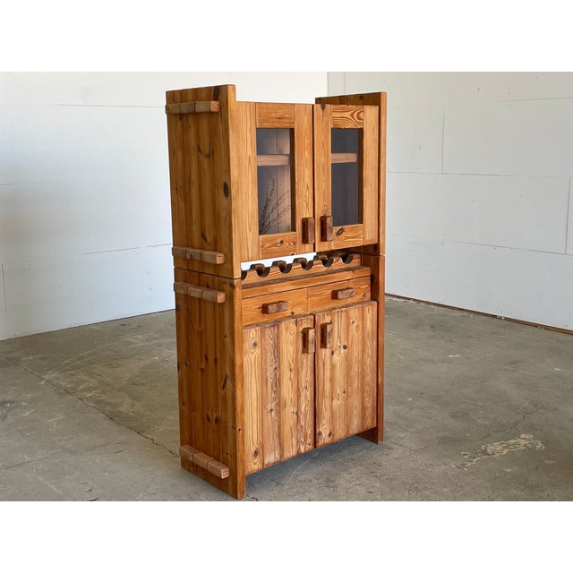 Danish Christian IV Brutalist Pine Cabinet attributed to Hans Frydendal, 1970s For Sale - Image 11 of 16
