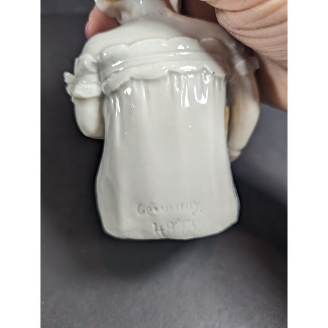 Antique Victorian Bisque Porcelain Piano Sitting Baby, German Backstamp For Sale In Nashville - Image 6 of 7