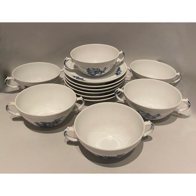 Vintage Royal Copenhagen Cream Soup Bowls & Saucers Set 12 Pieces Chairish