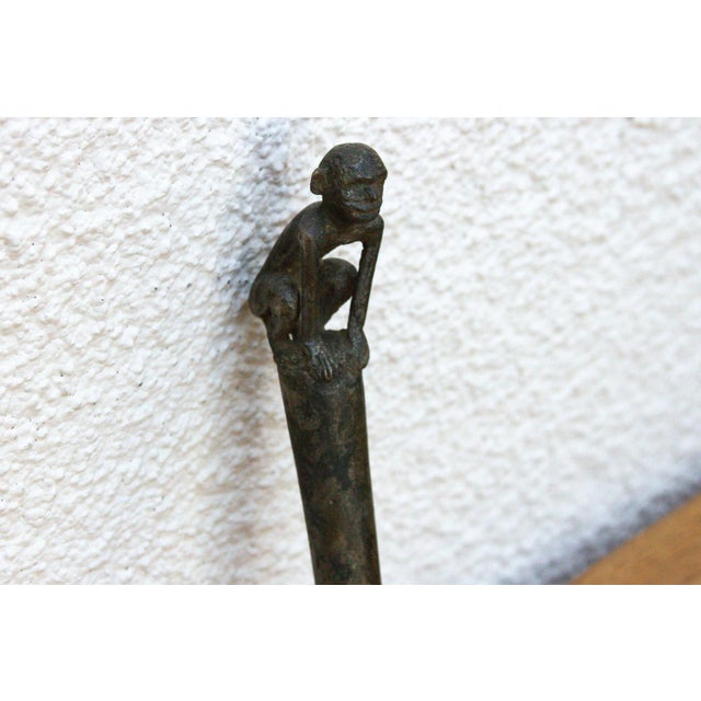 Rare Southeast Asian Monkey Vessel Stopper For Sale - Image 4 of 8