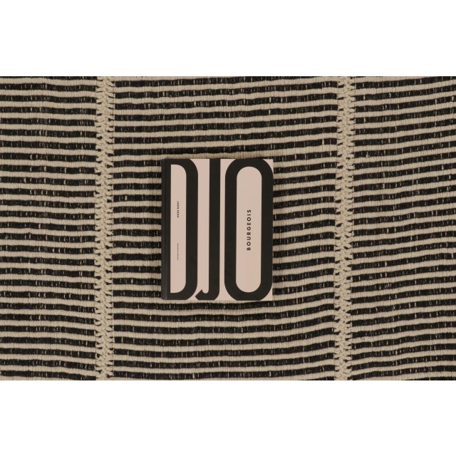 Rug & Kilim’s Contemporary Kilim, Cream White with Black Textural Stripes For Sale - Image 10 of 10