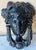 Grecian Face Cast Iron Door Knocker For Sale - Image 4 of 9