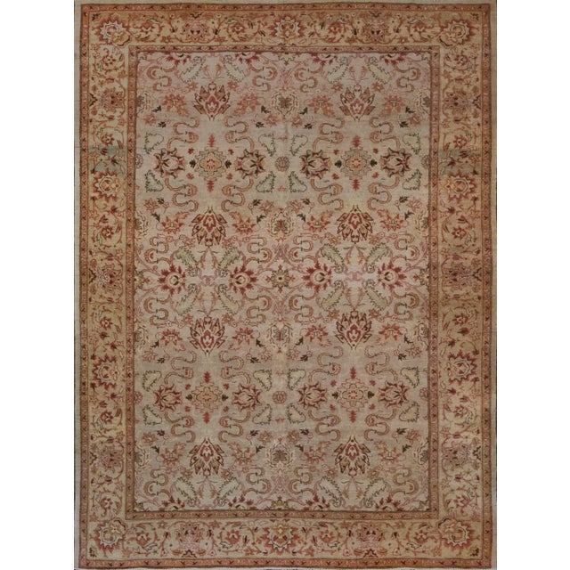Handwoven Revival Agra Style Wool Rug For Sale - Image 13 of 13
