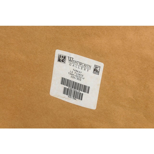 Blue Itzchak Tarkay Le Fiance Signed 1990 Signed Color Serigraph on Paper 235/350 For Sale - Image 8 of 8