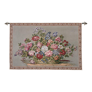 Floral Basket Light Loom Woven Tapestry - 96 X 147 Cm (3'2" X 4'10") - Requires Rod Size 4