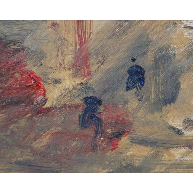 1970s Emanuele Cappello, View of Piazza Del Popolo in Rome, 1970s, Oil Painting on Canvas For Sale - Image 5 of 13